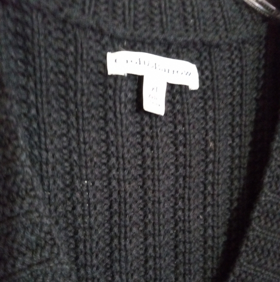 Croft & Barrow black short sleeve one button cardigan sweater women's size XL - Picture 2 of 7